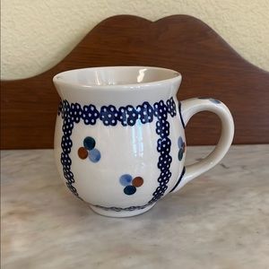 Blue and White Ceramic Mug